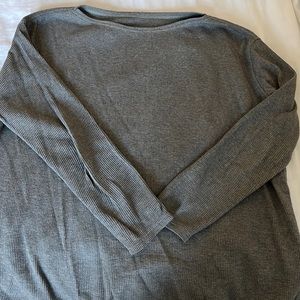 lululemon grey waffle knot back in action long sleeve
